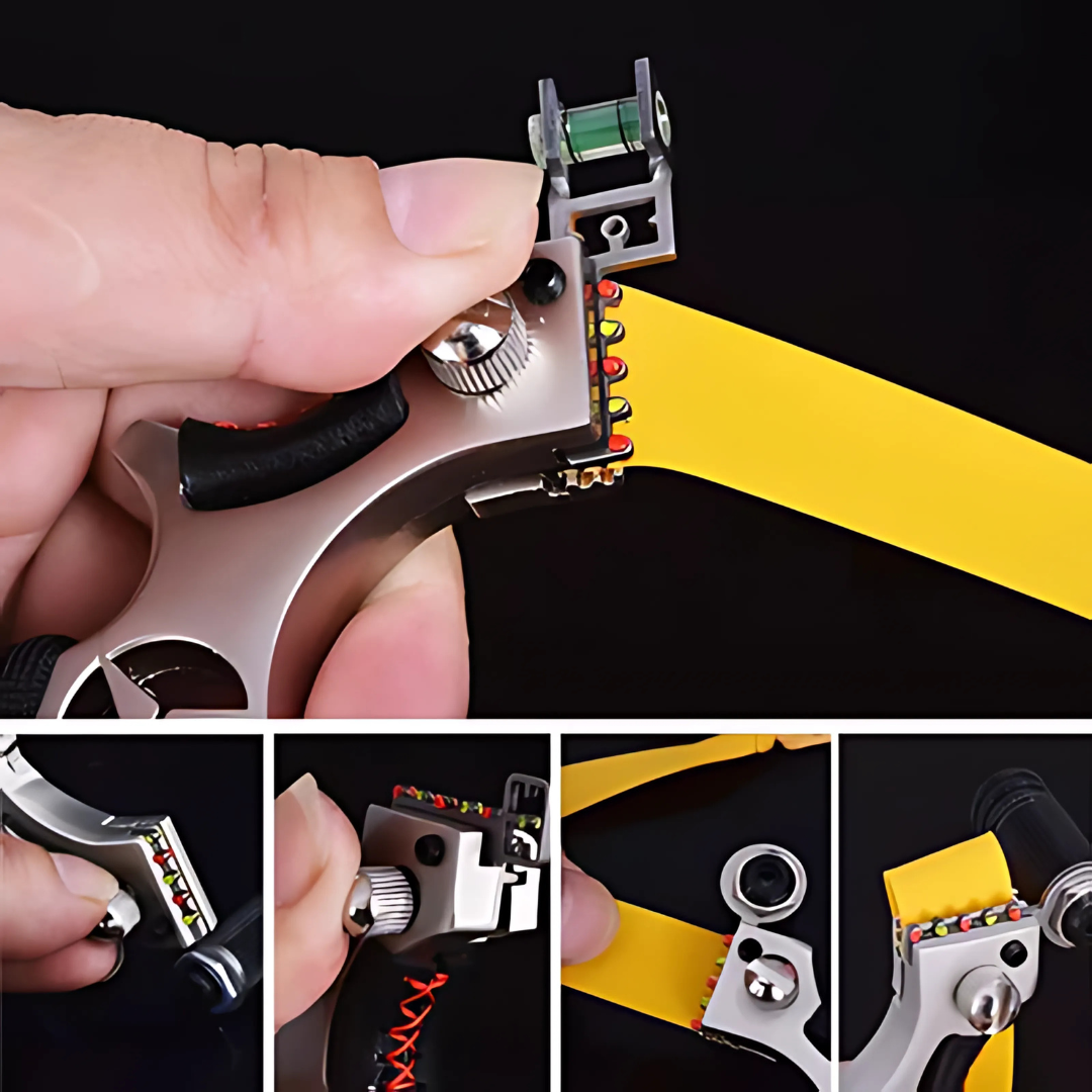 SlingshotKart Professional Slingshot | High-Power Stainless Steel Catapult (Gulel) for Hunting Small Game & Fishing